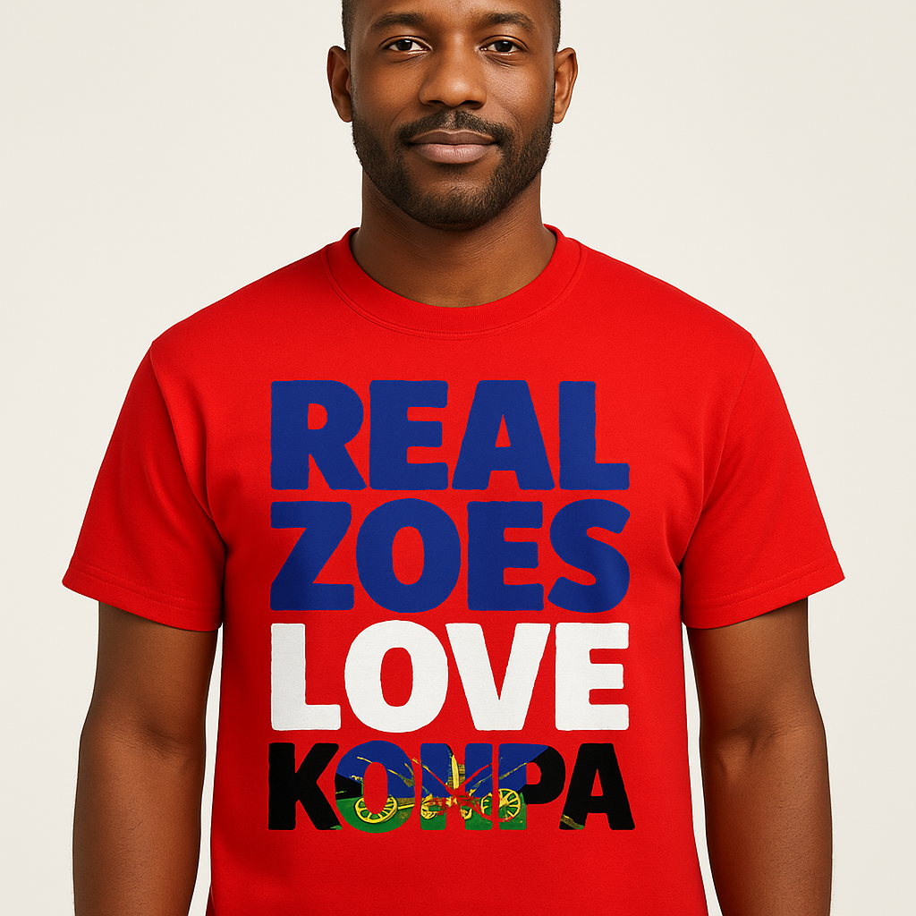 Real Zoes Love Konpa – Organic Crew Neck Tee