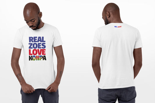 Real Zoes Love Konpa – Organic Crew Neck Tee